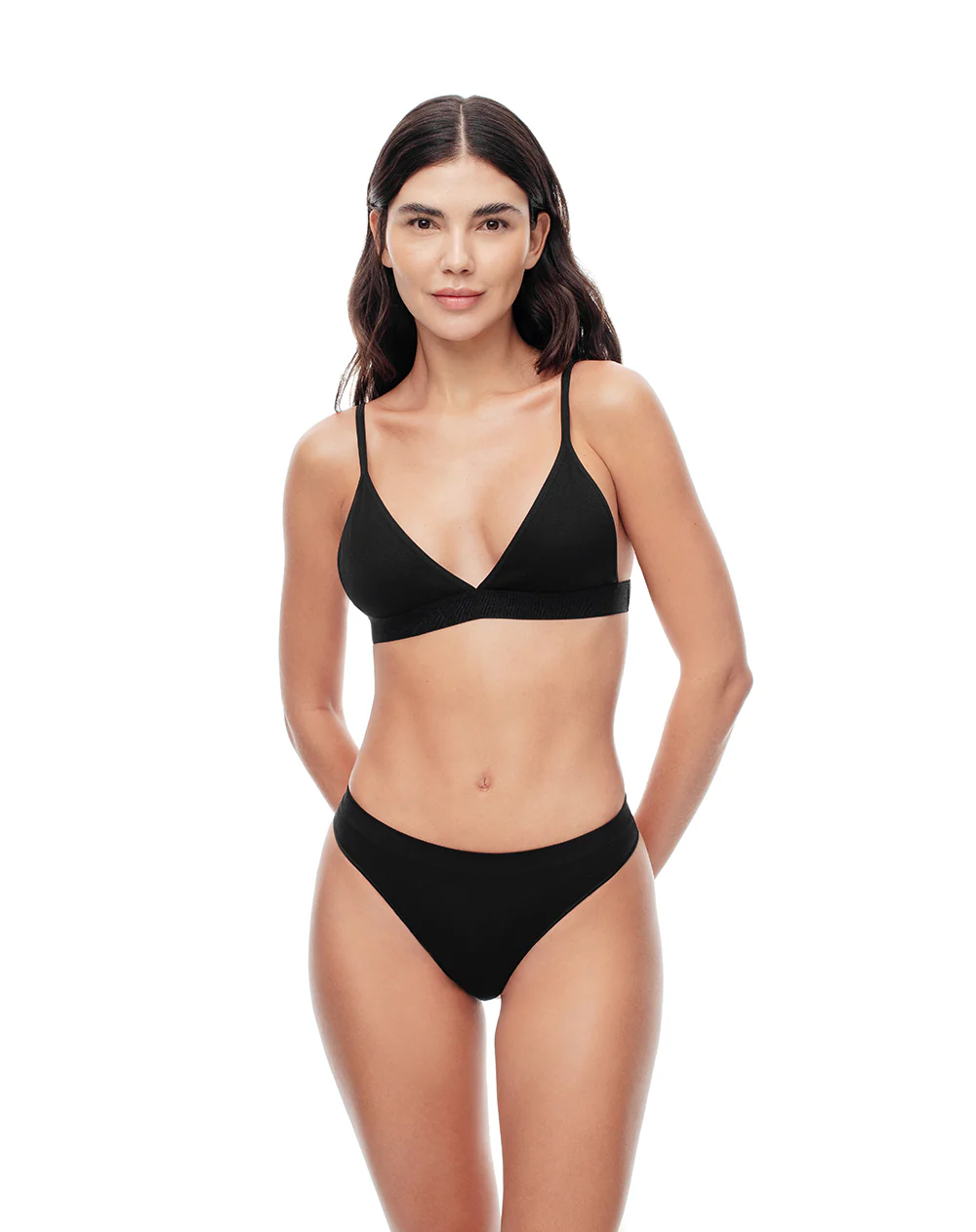 Top soporte medio seamless negro - Image 5