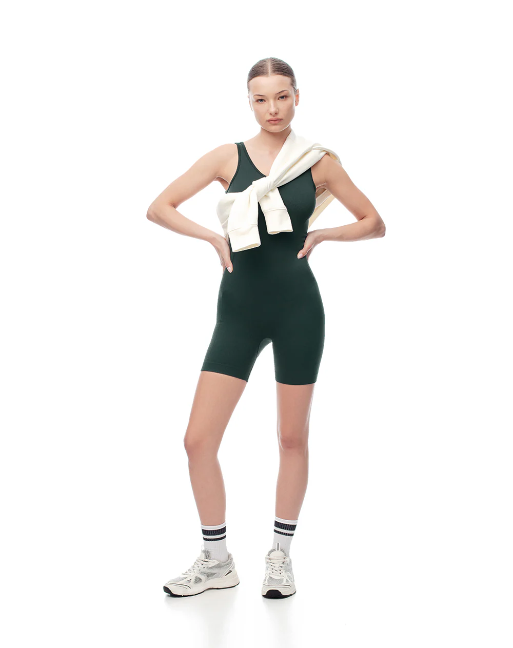 Enterizo deportivo seamless verde mujer - Image 2