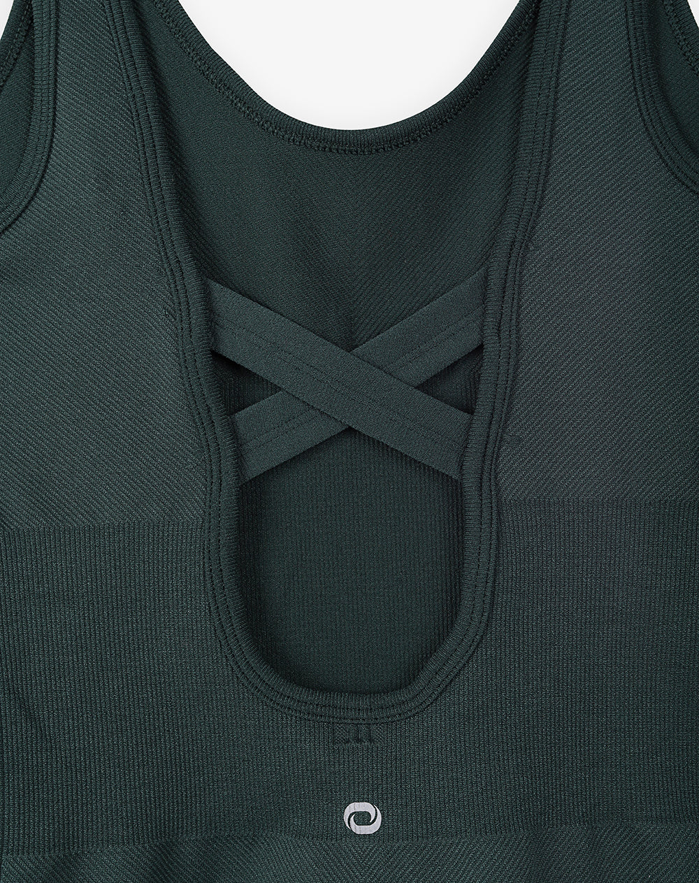 Enterizo deportivo seamless verde mujer - Image 7