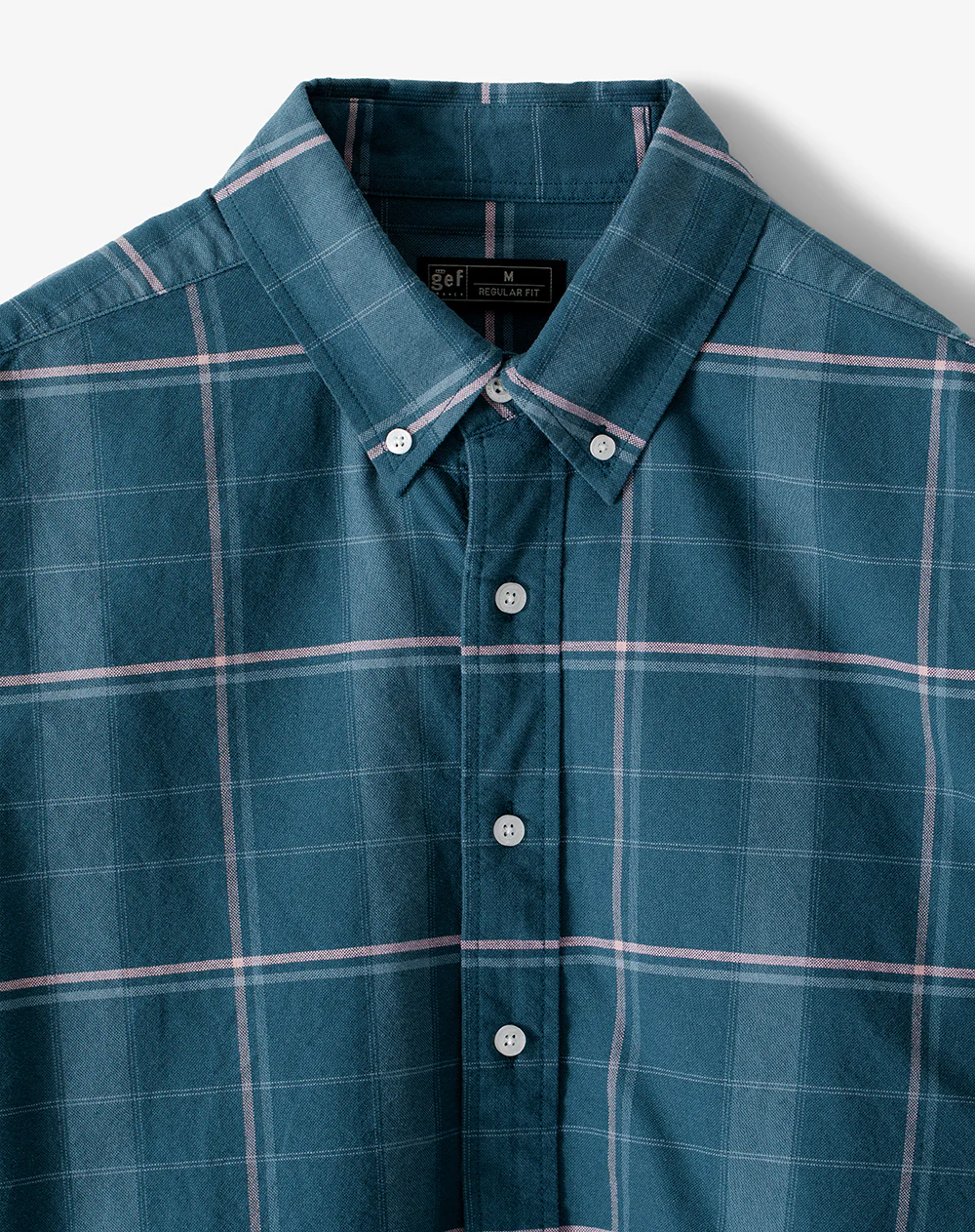 Camisa manga larga regular algodón cuadros hombre - Image 6