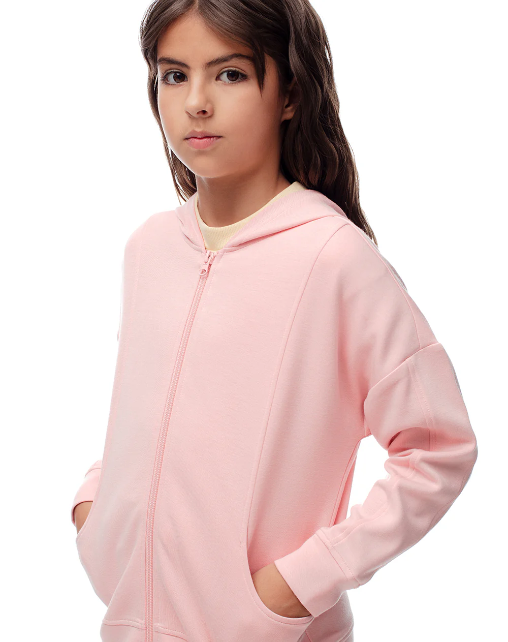 Chaqueta regular rosada niña - Image 3