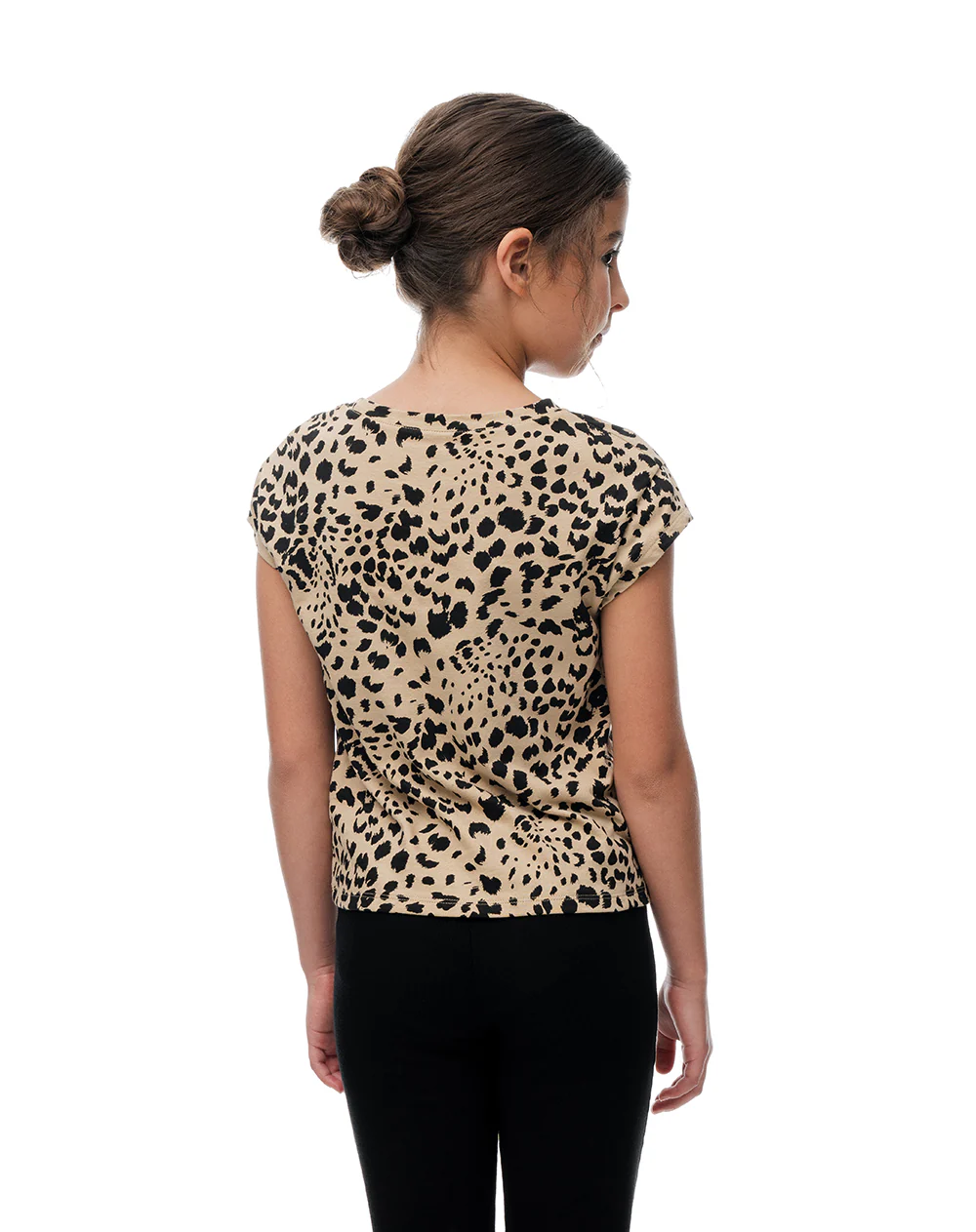 Camiseta regular algodón habano print niña - Image 2