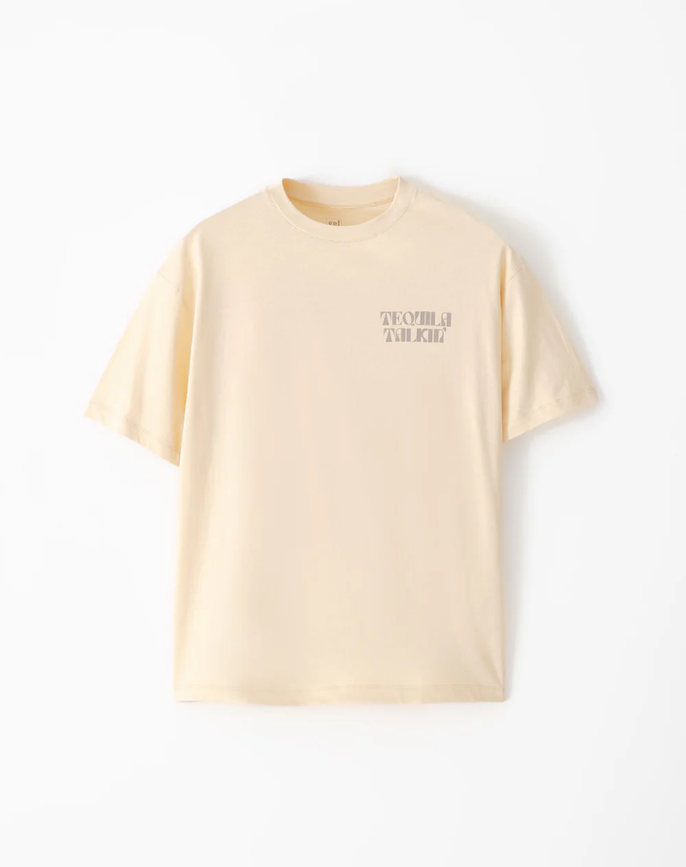 Camiseta regular algodón amarilla estampada hombre - Image 5