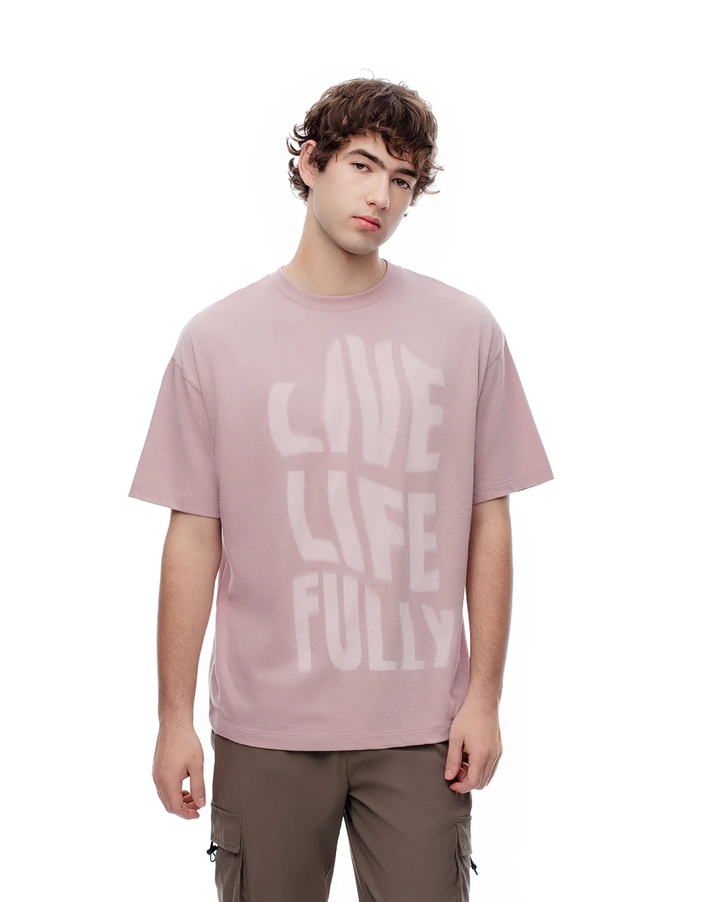 Camiseta regular algodón palo rosa estampada hombre - Image 3