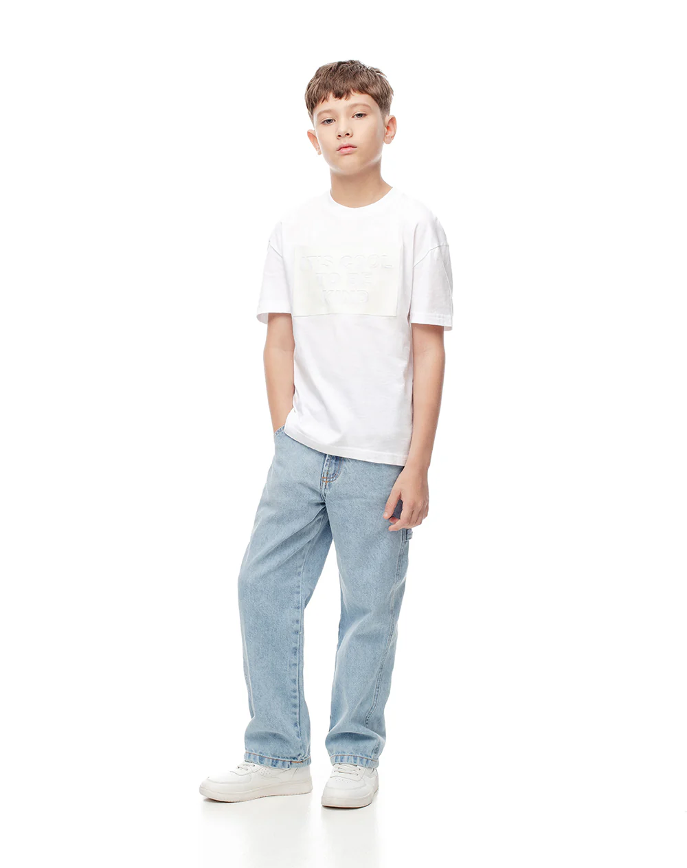 Jean recto índigo claro niño