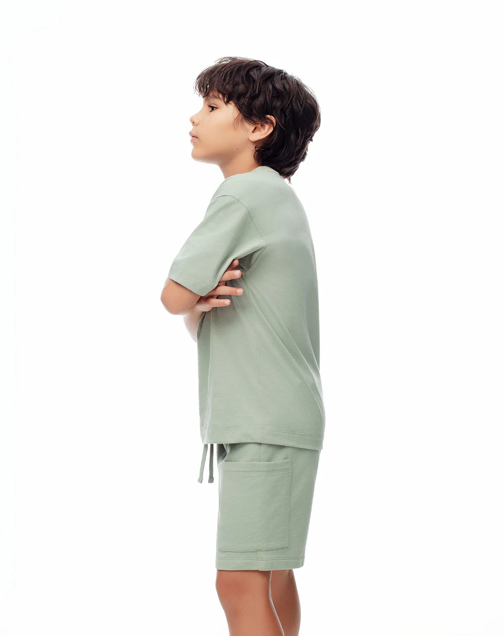 Conjunto camiseta + bermuda verde niño - Image 6