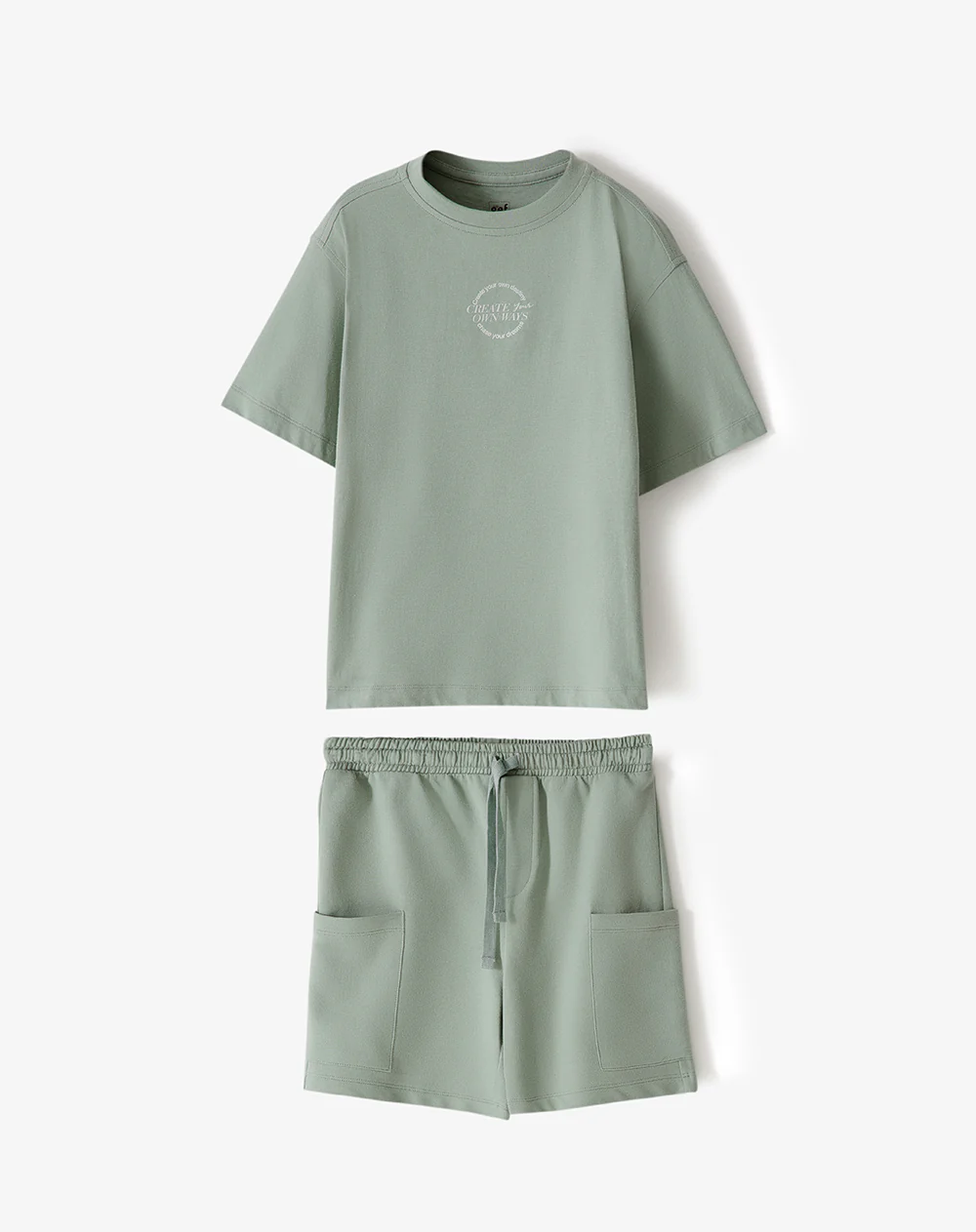 Conjunto camiseta + bermuda verde niño - Image 7