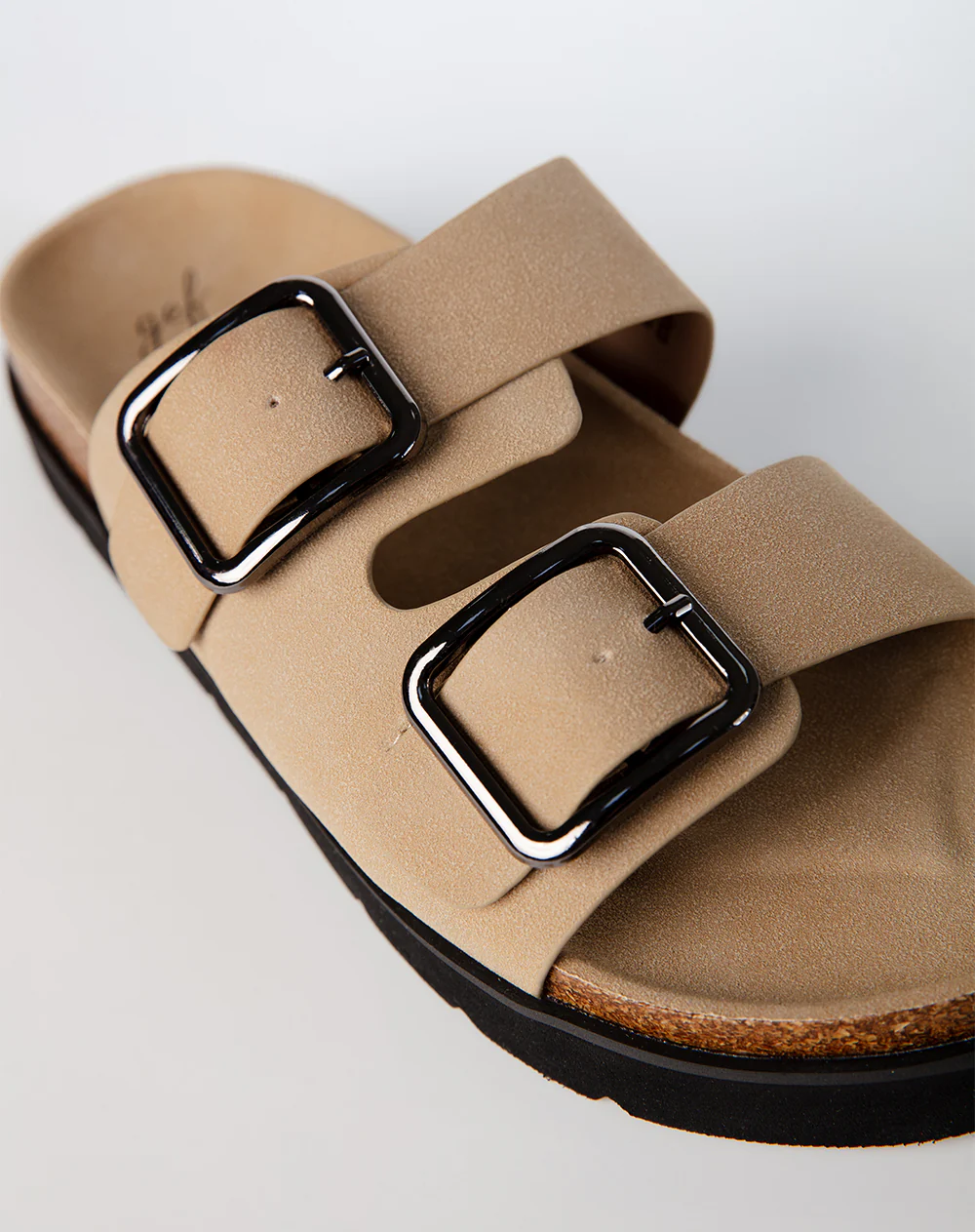 Sandalias planas tipo birkenstock café mujer - Image 3