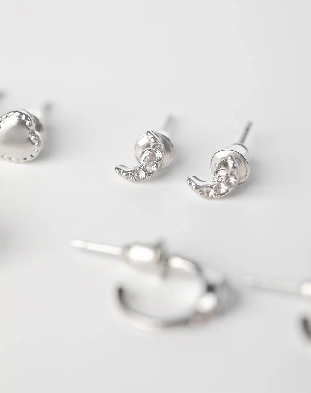 Aretes pack x6 plateadas - Image 3