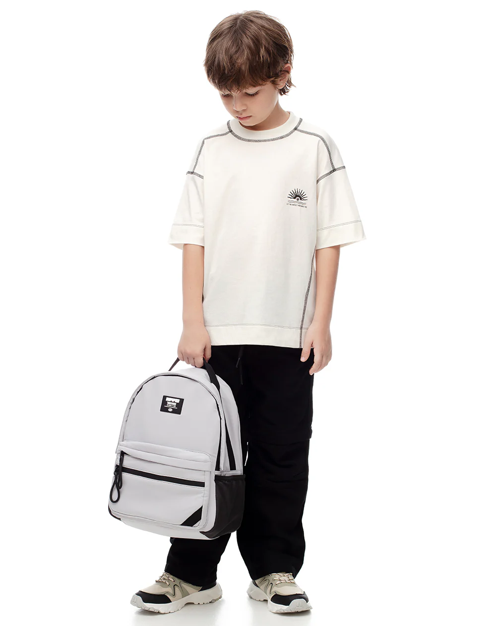 Morral acolchado gris niño - Image 5