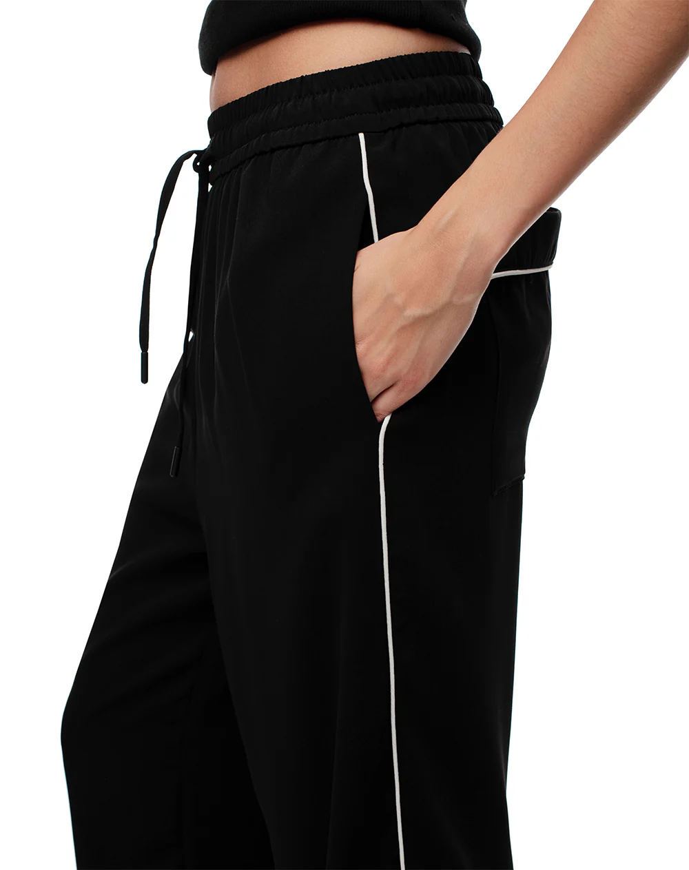 Pantalón tiro alto liviano negro mujer - Image 6