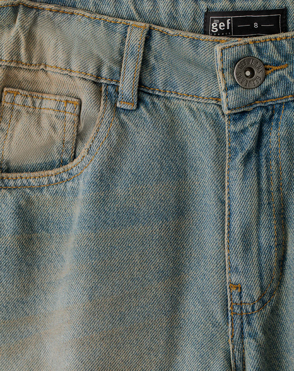 Bermuda denim regular índigo medio niño - Image 8