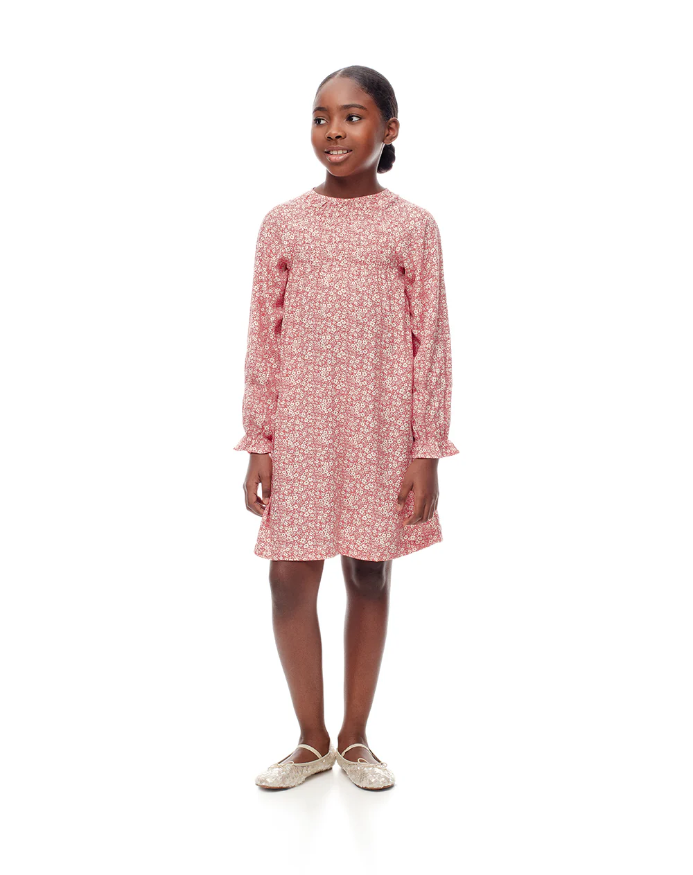 Vestido corto recto estampado niña - Image 6