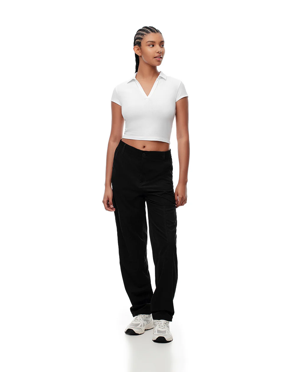 Polo slim algodón blanca mujer - Image 4