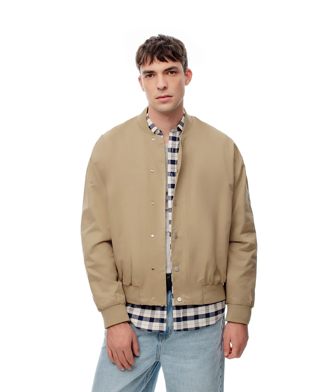 Chaqueta bomber regular caqui hombre - Image 4