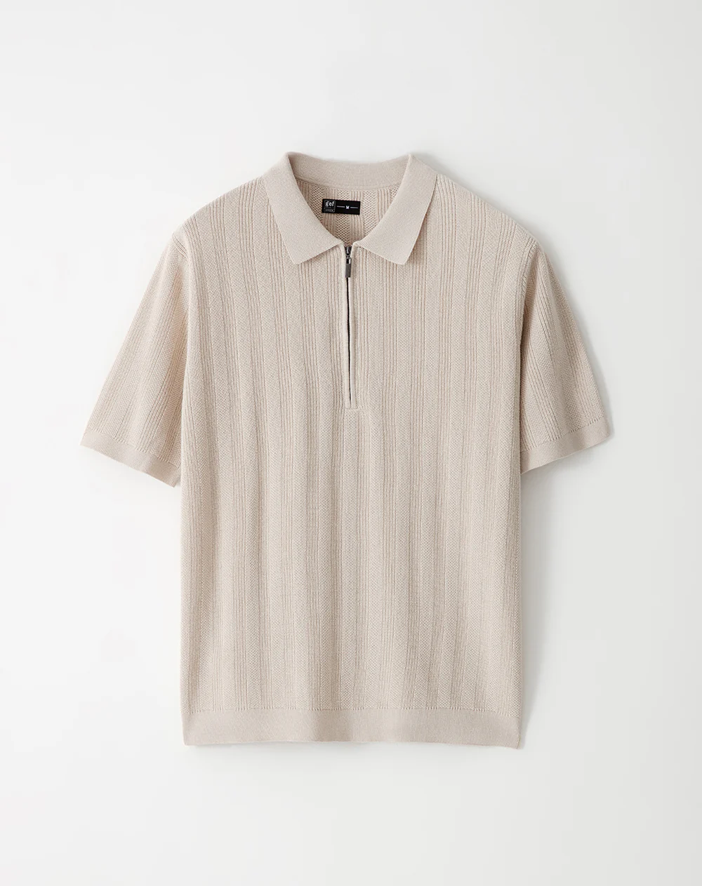 Polo regular tejido de punto algodón arena hombre - Image 5