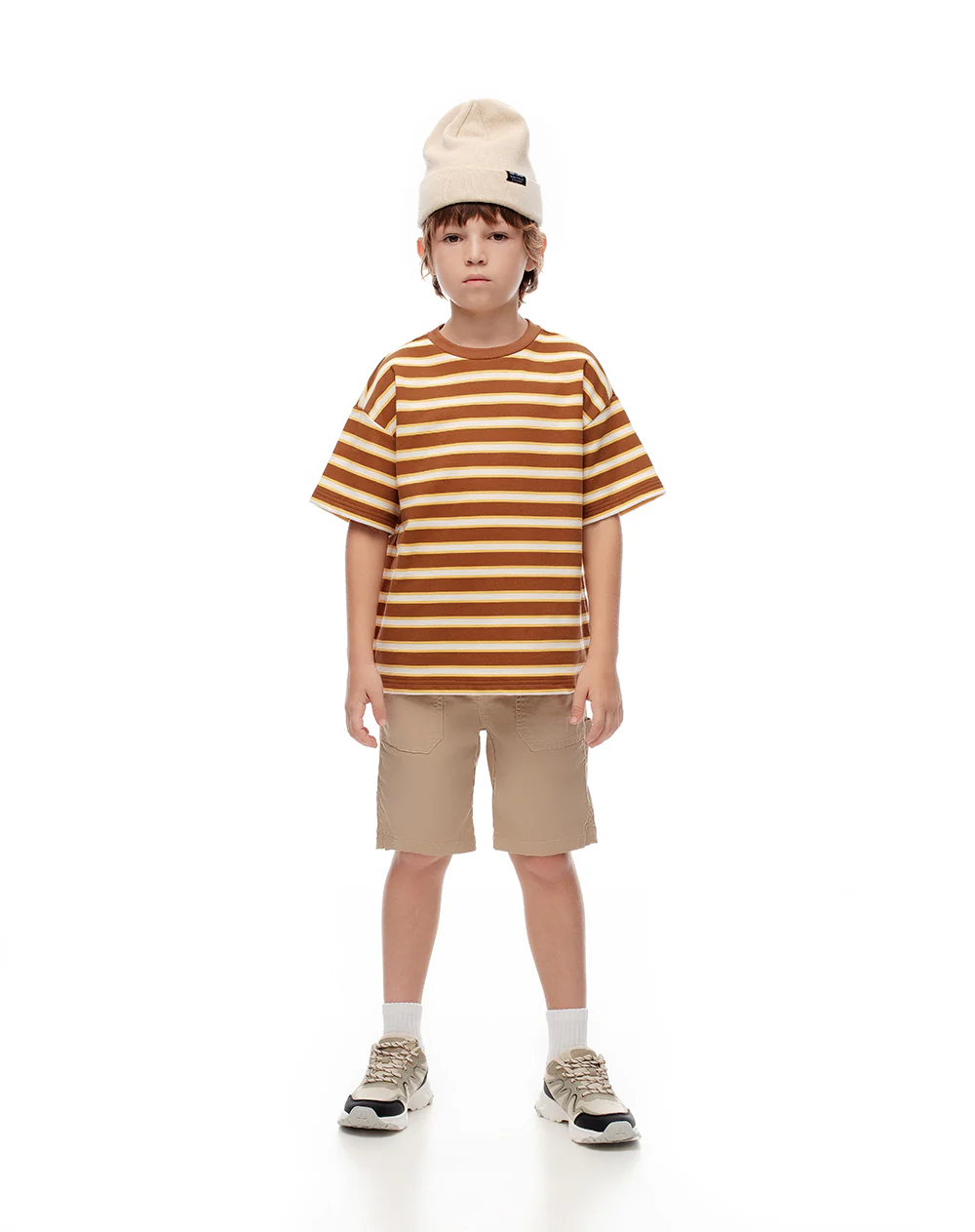 Camiseta regular algodón rayas niño - Image 2