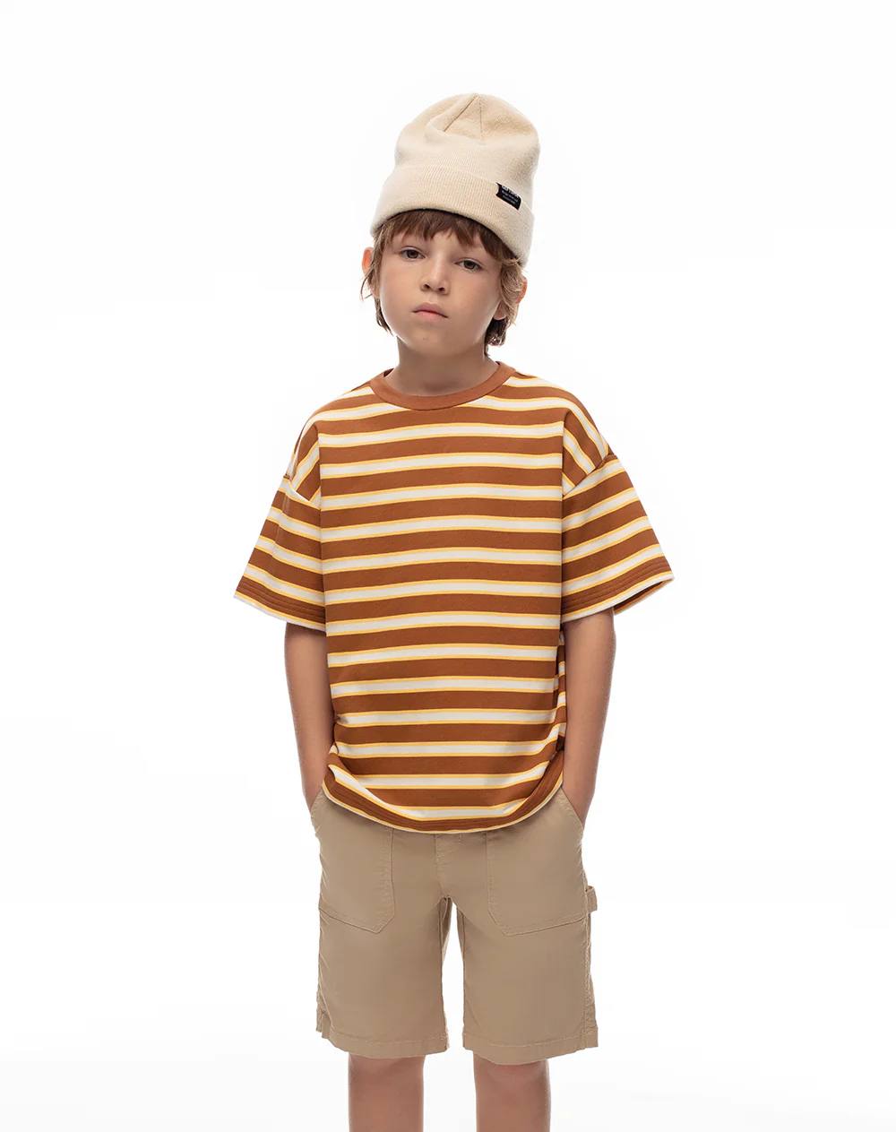 Camiseta regular algodón rayas niño - Image 5