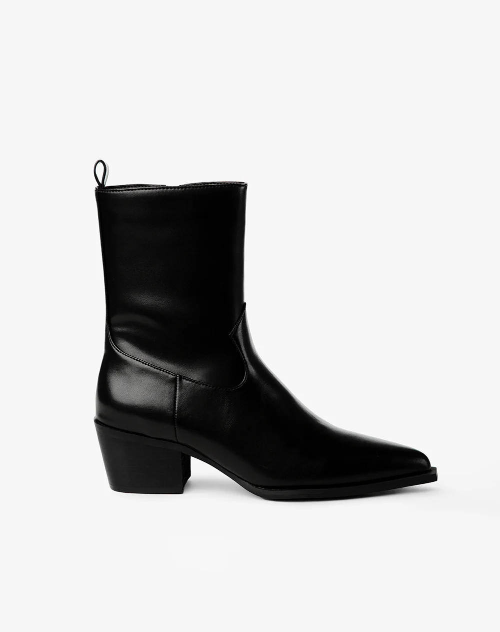 Botas tipo western tacón medio negras mujer - Image 2