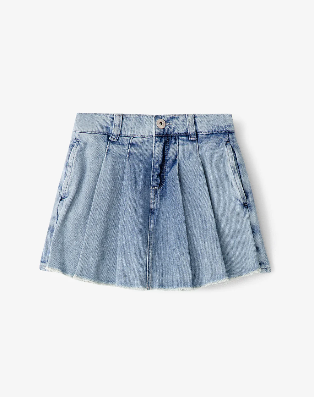 Falda short denim índigo medio niña - Image 8