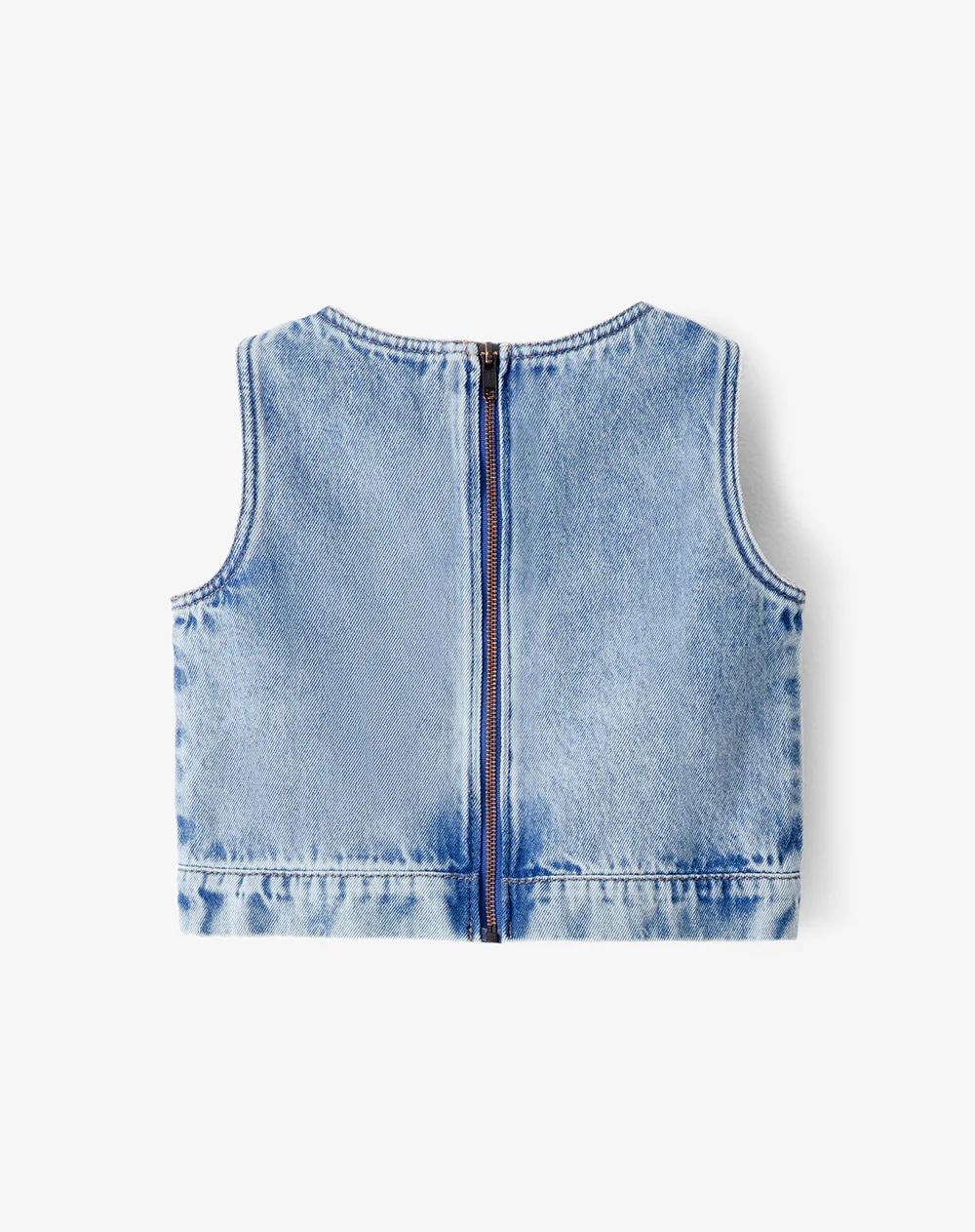 Blusa denim regular índigo medio niña - Image 7