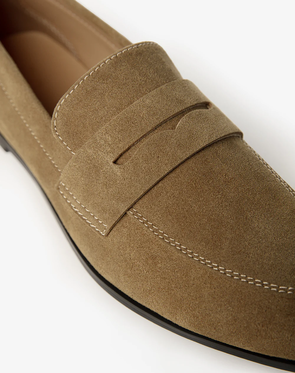 Mocasines tipo gamuza taupe mujer - Image 7