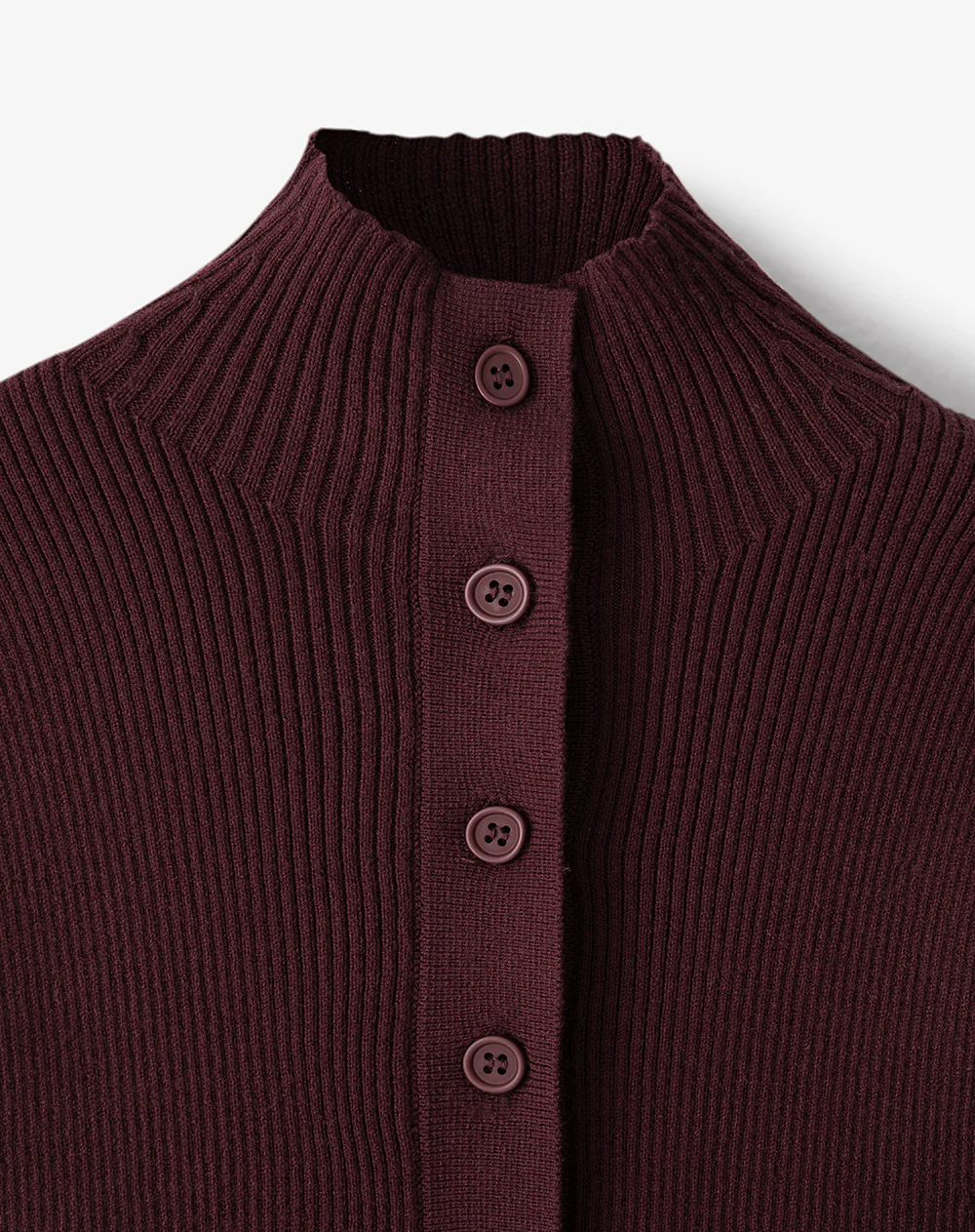 Camiseta esqueleto slim tejido de punto vino tinto mujer - Image 6