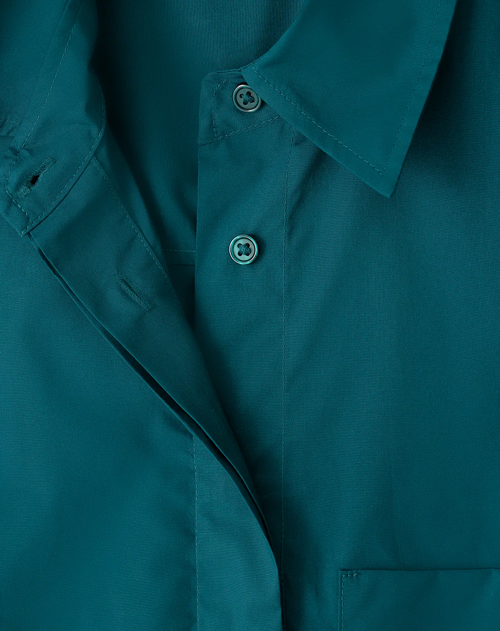 Camisa manga corta oversize algodón verde mujer - Image 6
