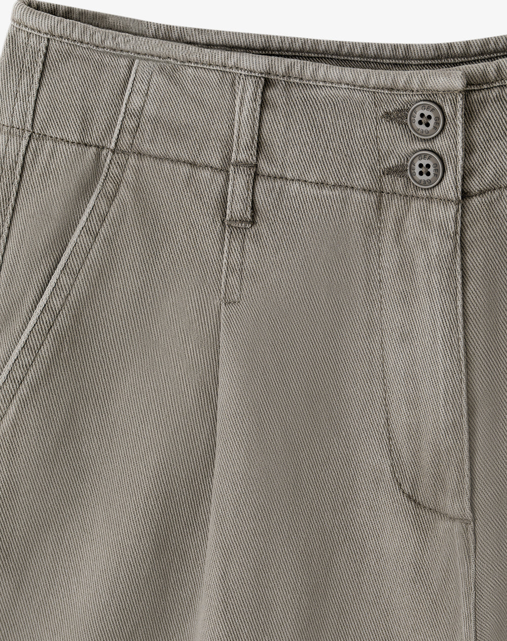 Pantalón wide leg tiro alto denim verde mujer - Image 8