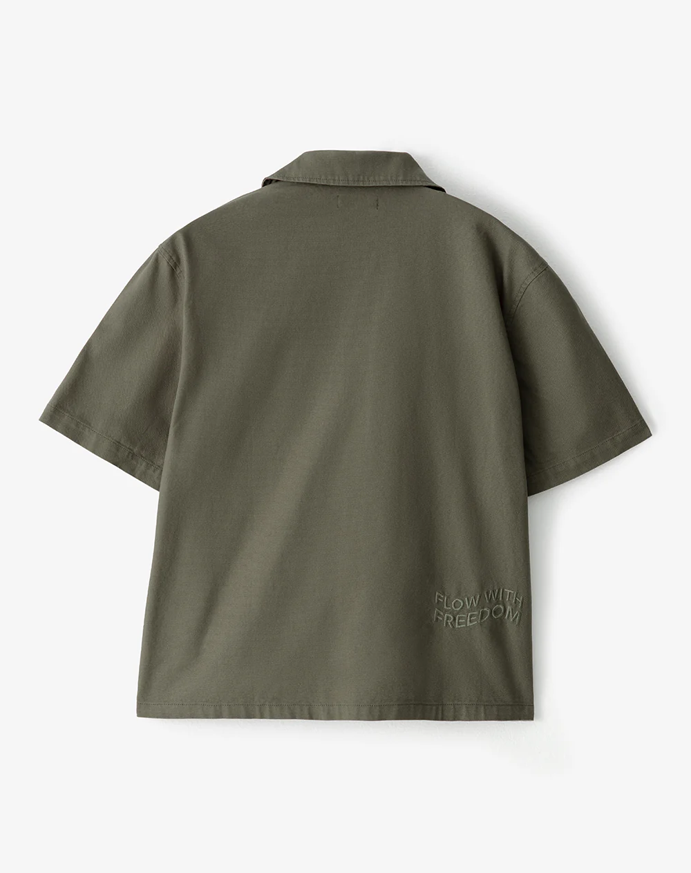 Camisa manga corta regular algodón café hombre - Image 8