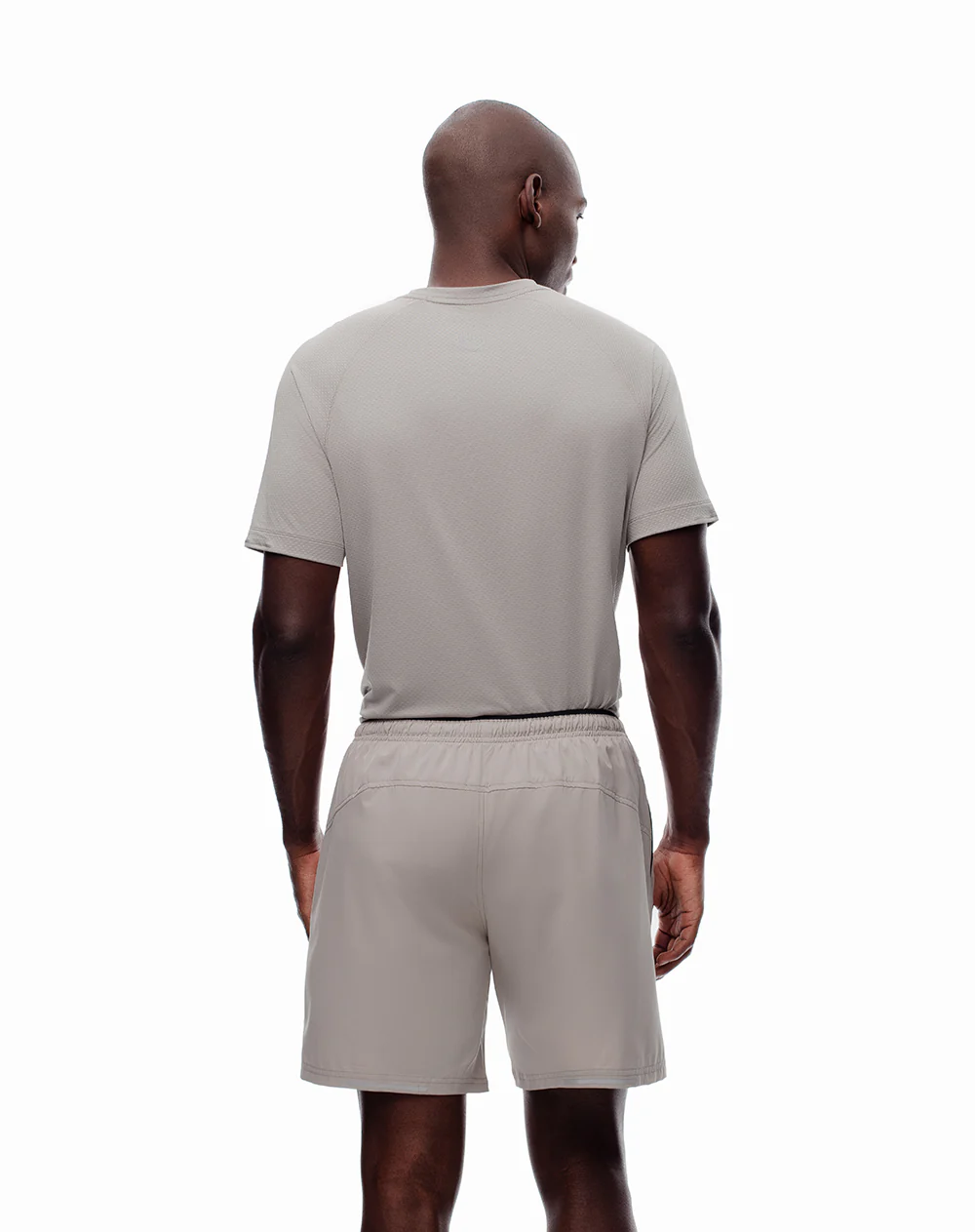 Pantaloneta deportiva malla interna taupe hombre - Image 3