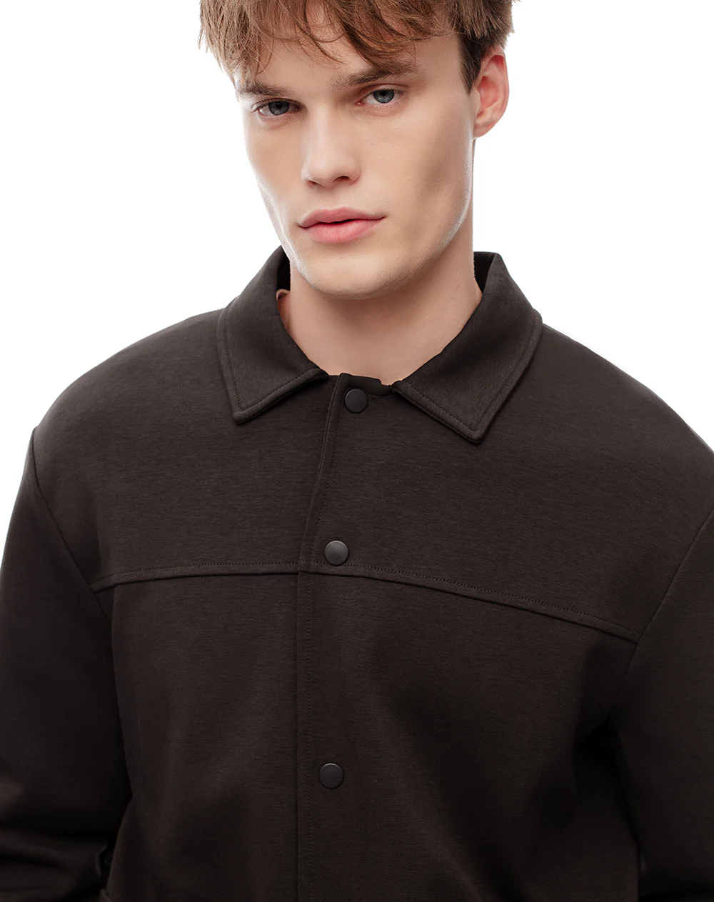Chaqueta overshirt chocolate hombre - Image 2