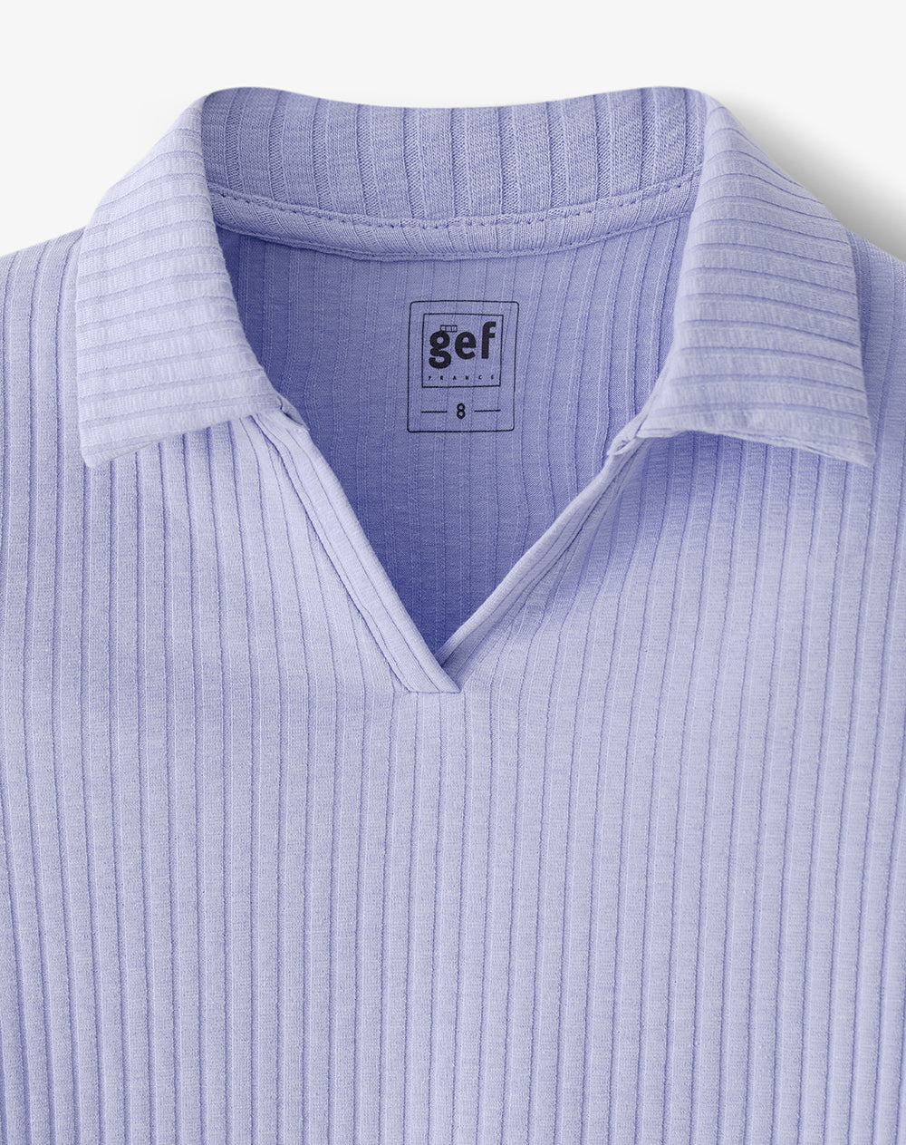 Polo slim tejido de punto lavanda niña - Image 6