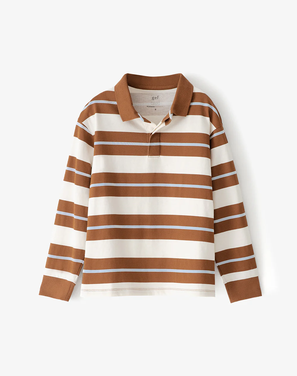 Camibuzo tipo polo regular algodón rayas niño - Image 4