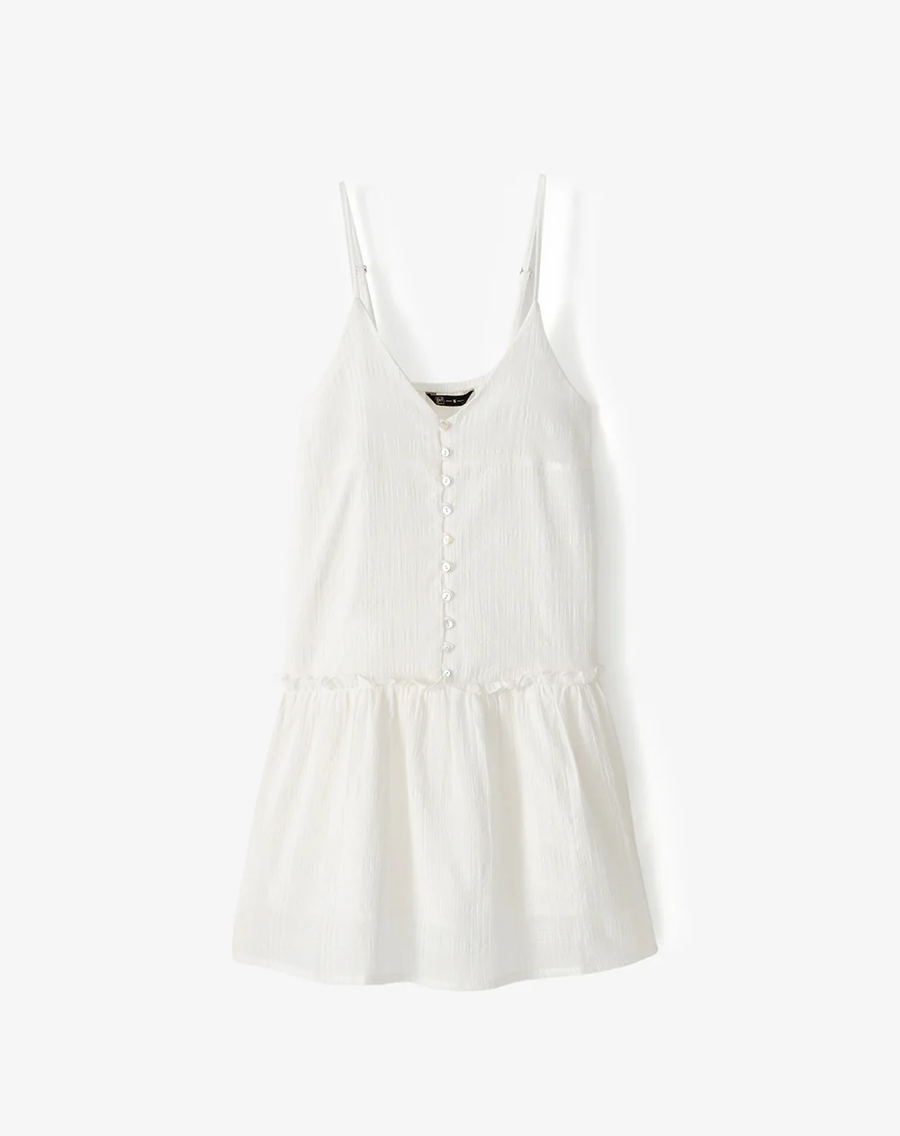 Vestido corto fit & flare blanco mujer - Image 7