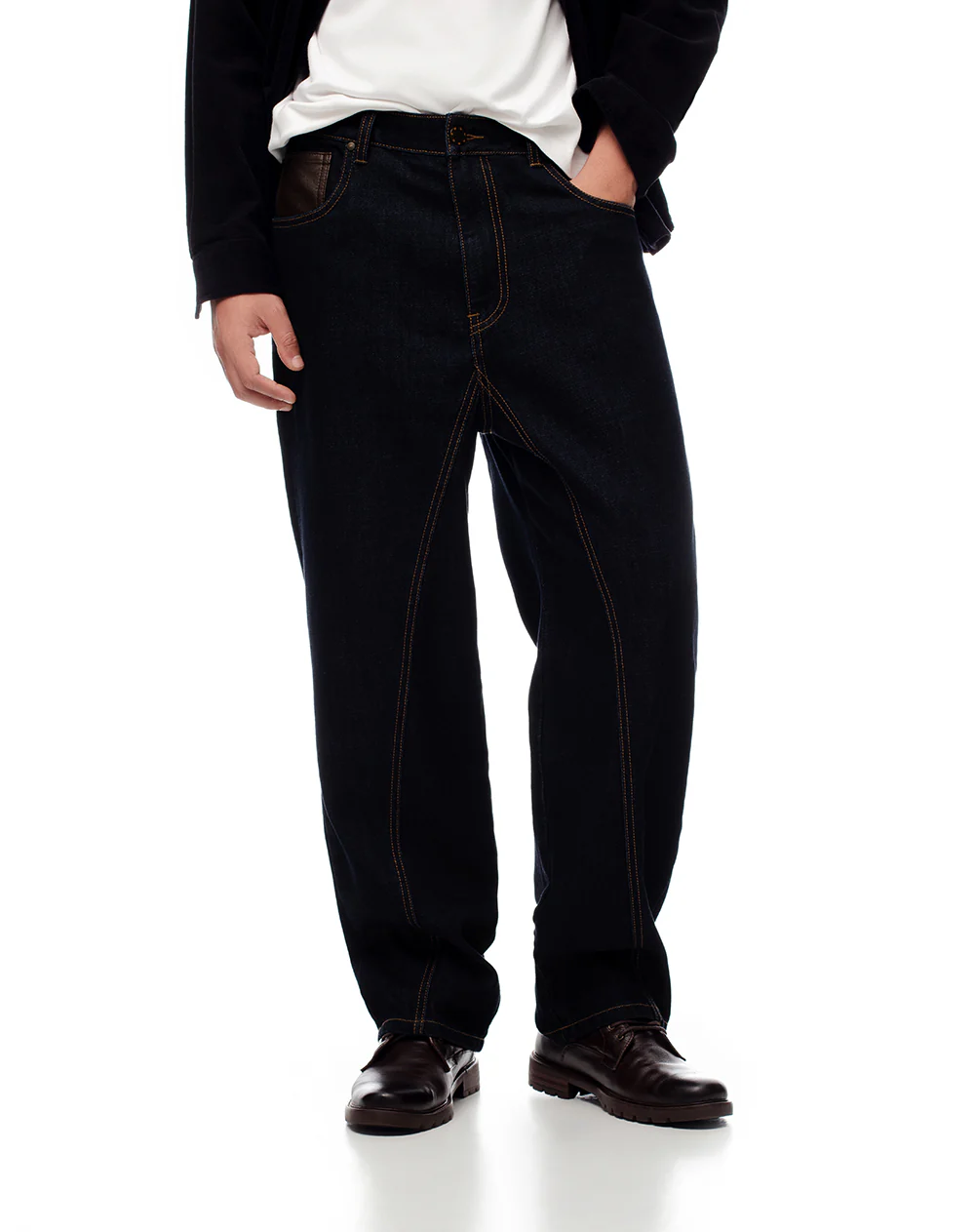 Jean recto índigo oscuro hombre - Image 3