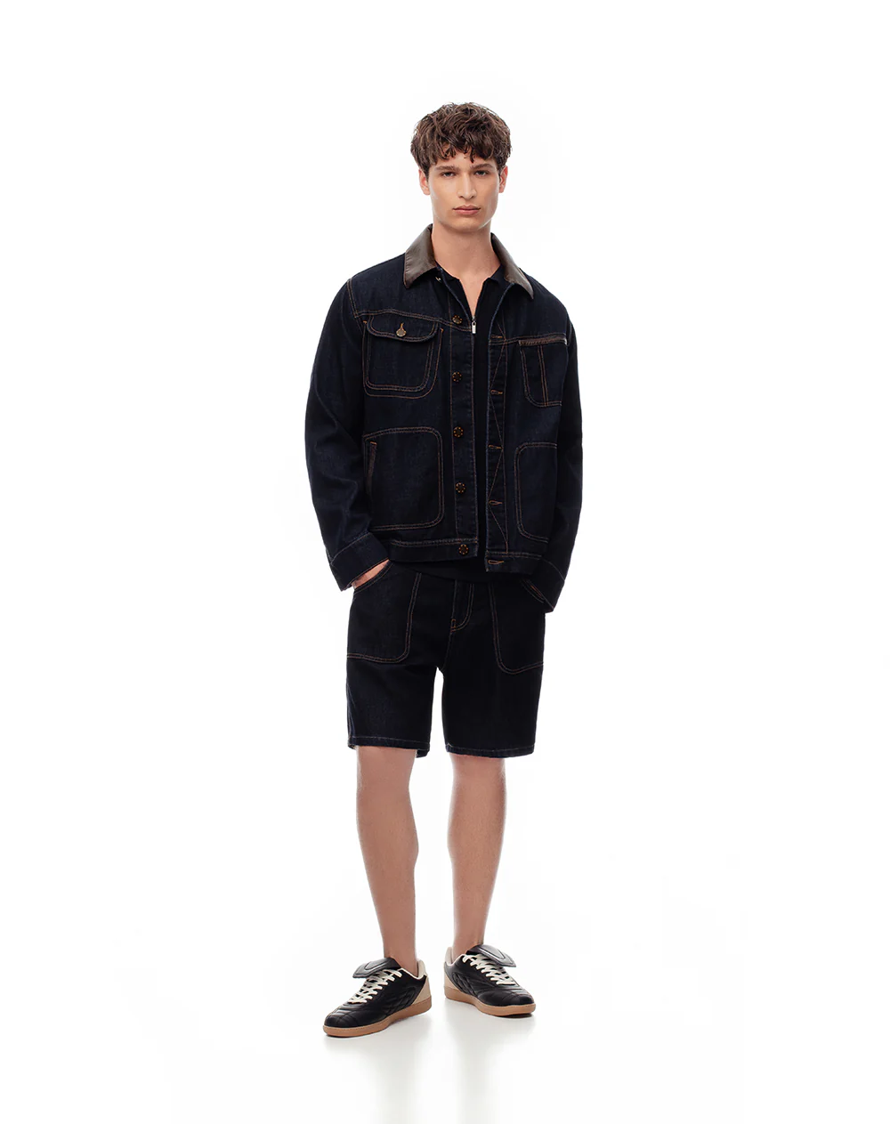 Bermuda regular índigo oscuro hombre - Image 3