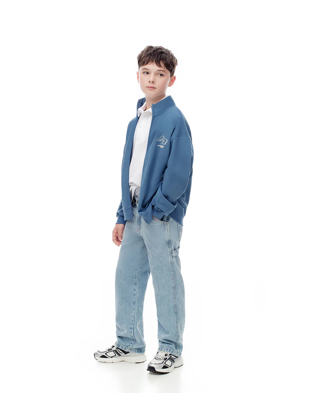 Chaqueta regular algodón azul niño - Image 3