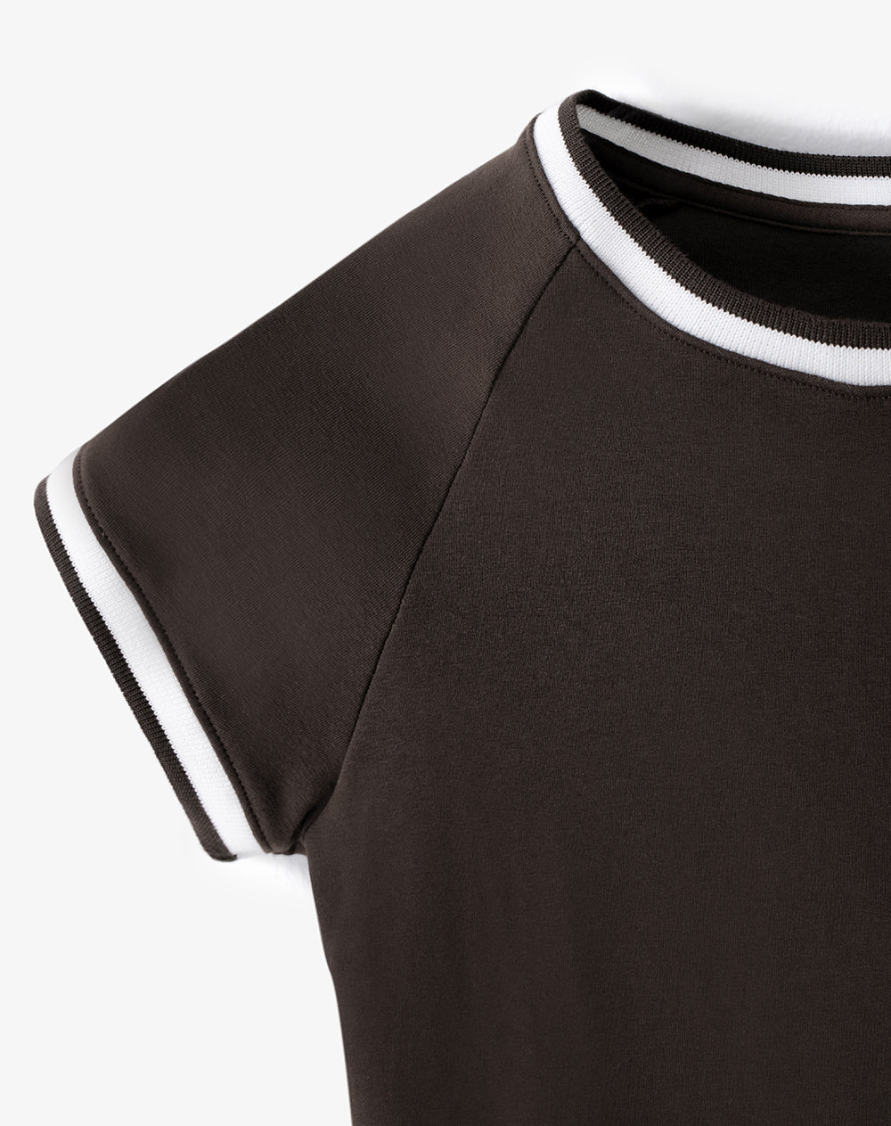 Camiseta slim algodón chocolate mujer - Image 6