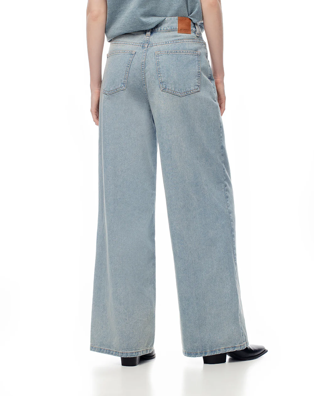 Jean wide leg tiro alto índigo medio mujer - Image 2