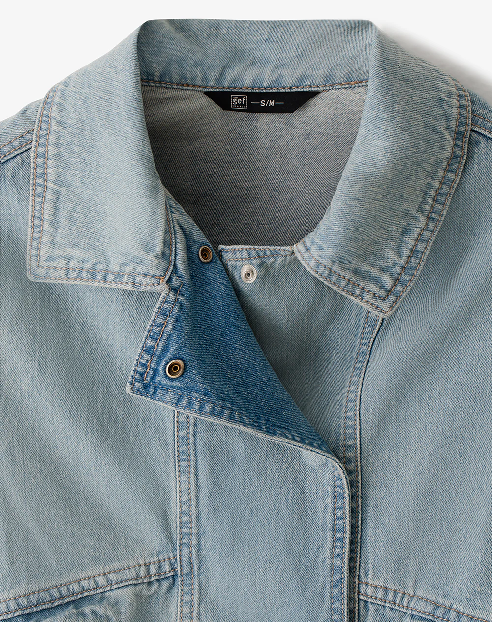 Chaleco denim oversize índigo medio mujer - Image 7