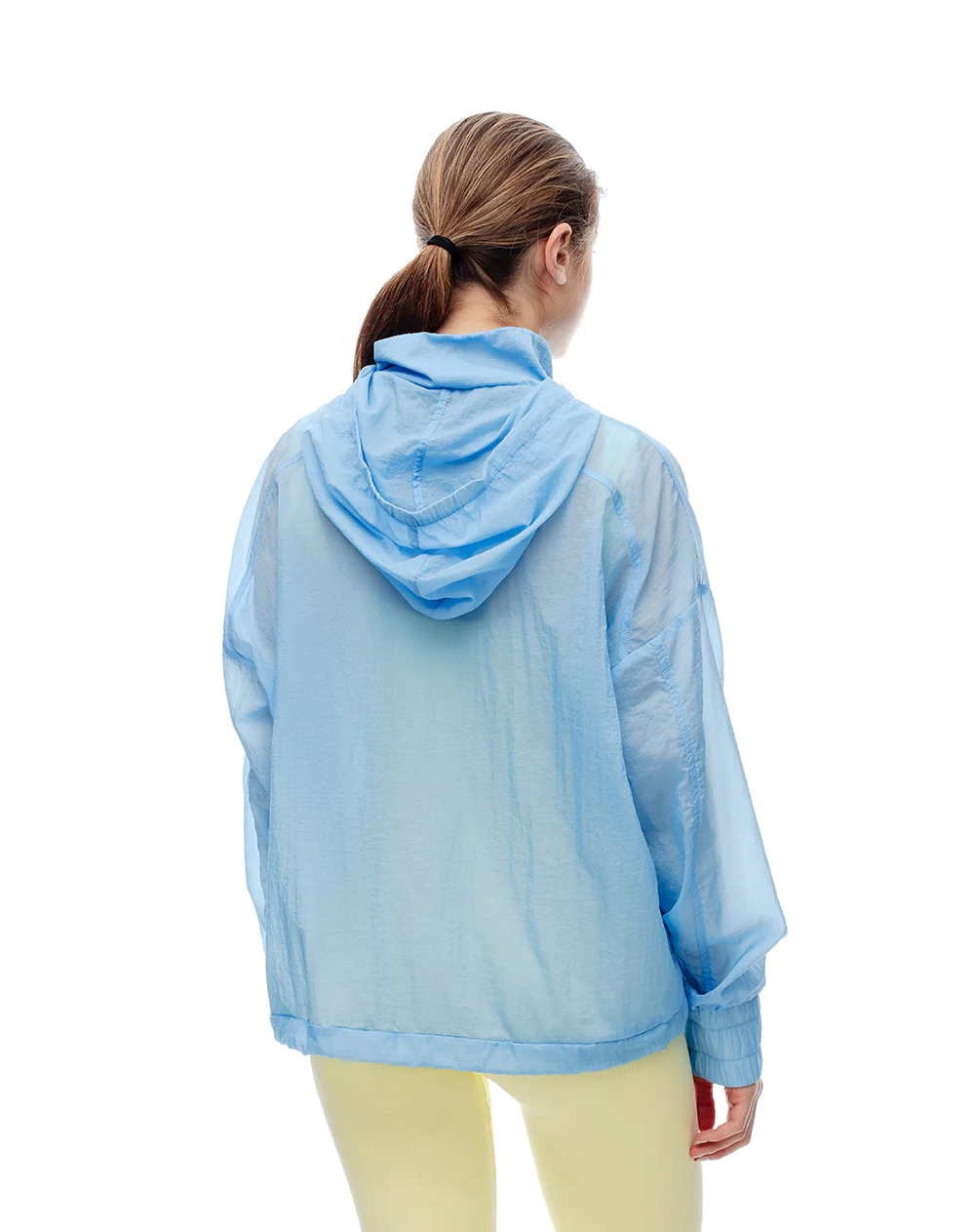 Chaqueta rompevientos oversize azul mujer - Image 3