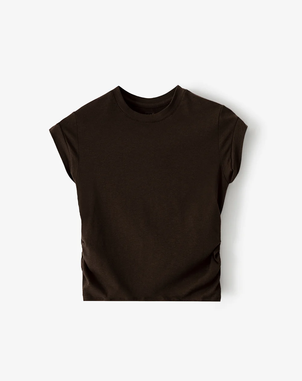 Camiseta crop slim chocolate mujer - Image 6