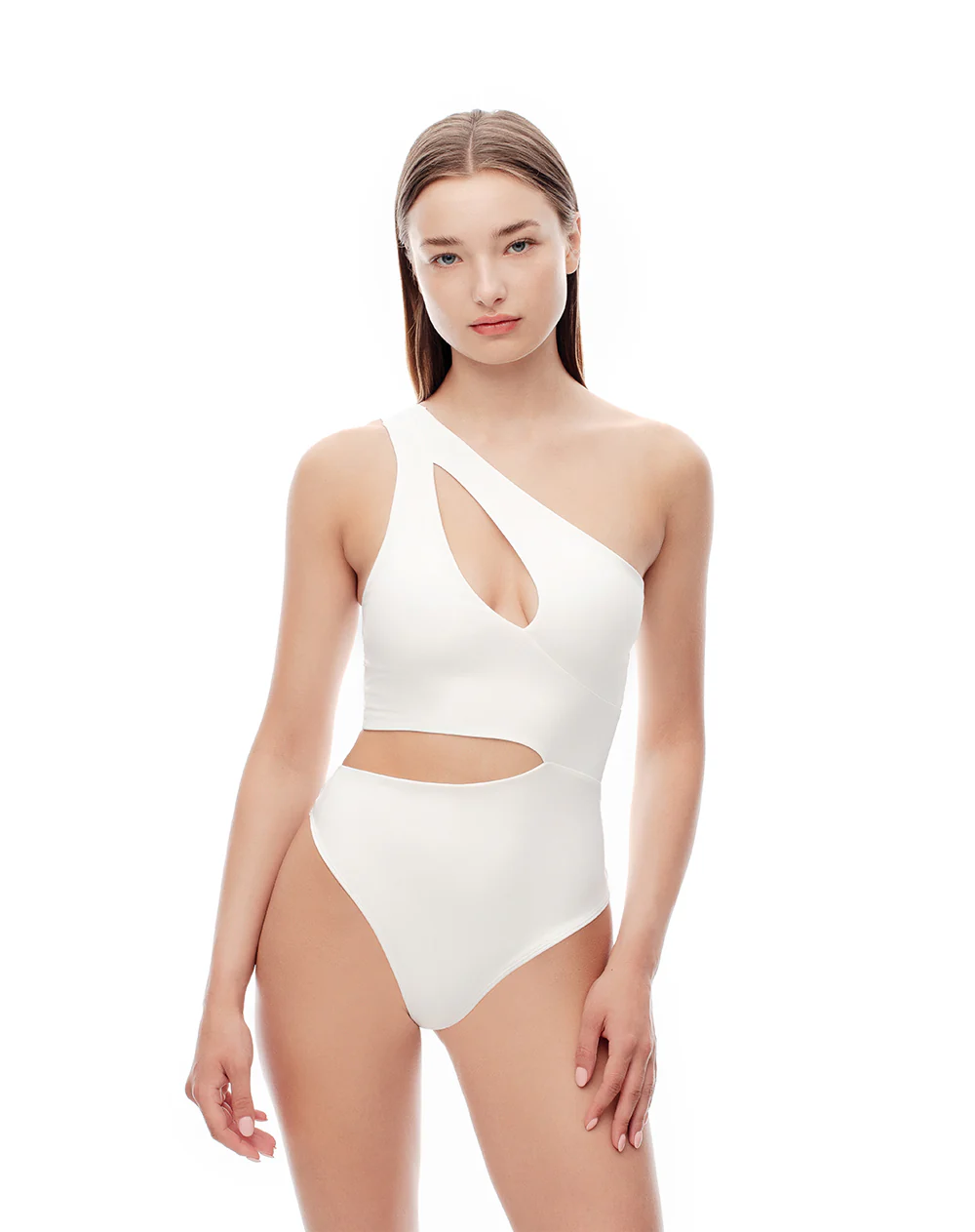 Body asimétrico cut out blanco mujer - Image 4