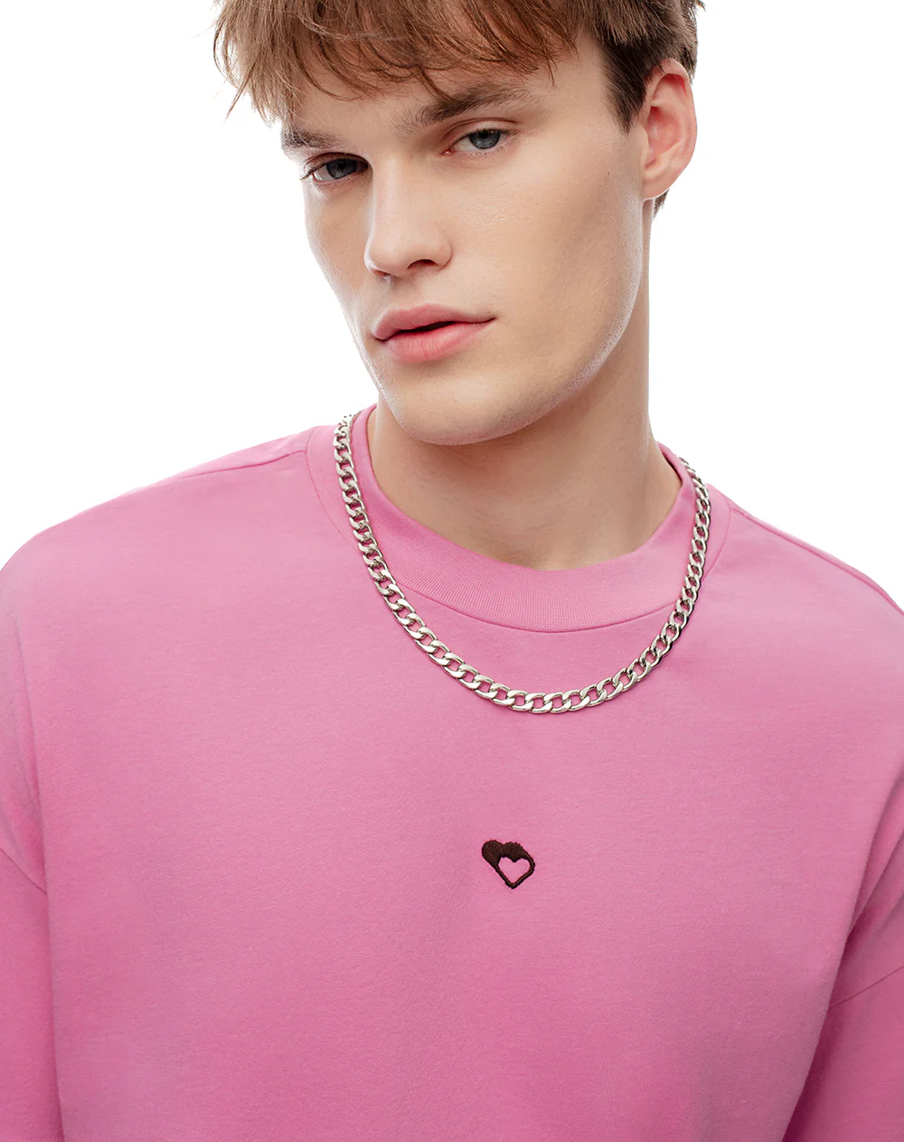 Camiseta regular algodón rosa estampada unisex - Image 4