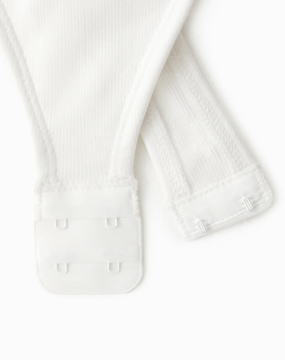 Body cut out rib algodón blanco mujer - Image 10