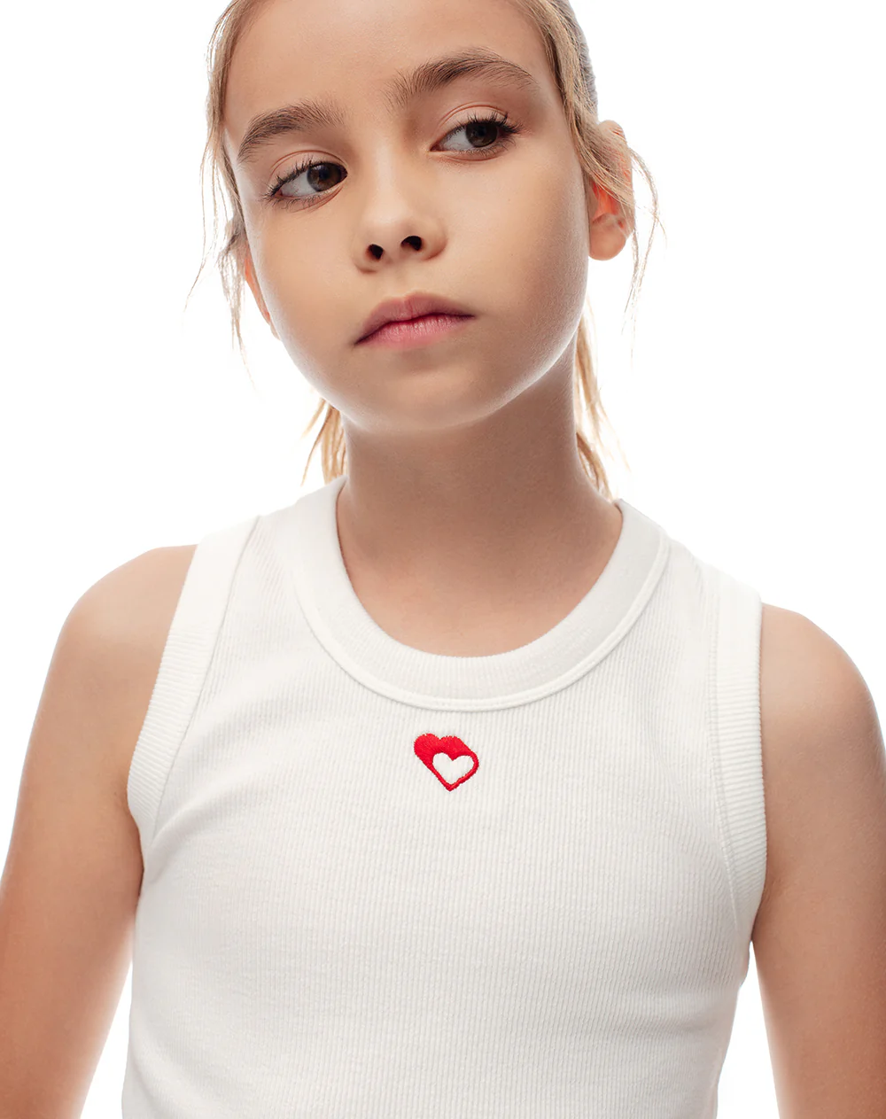 Camiseta esqueleto slim rib algodón vainilla niña - Image 2