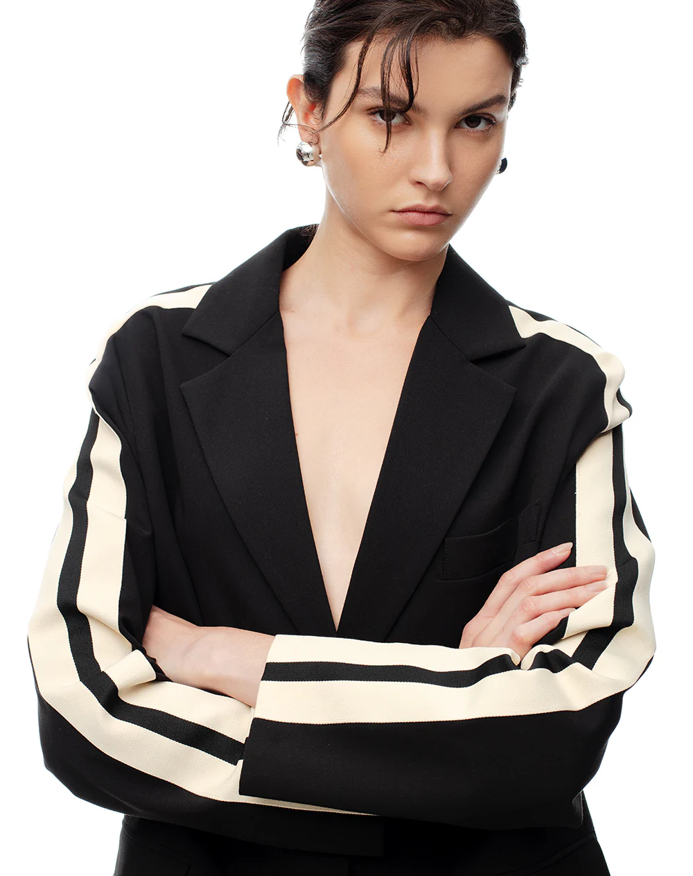 Blazer oversize negro mujer - Image 3