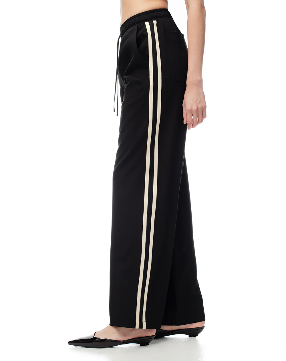 Pantalón recto tiro medio negro mujer - Image 4