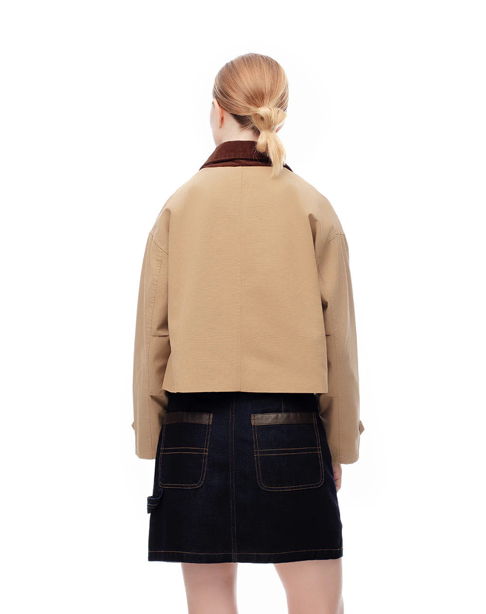 Falda denim tiro medio índigo oscuro mujer - Image 2